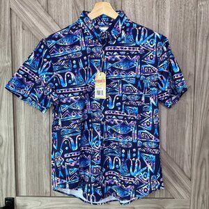 RSVLTS "Big Kahuna" KUNUFLEX Short Sleeve Button Down Shirt - Size M